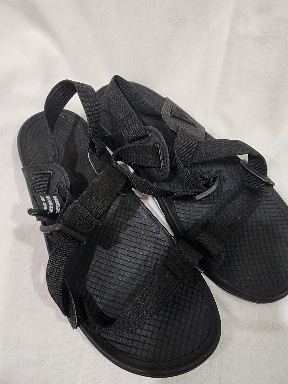 Black Women's Sandals with Adjustable Strap